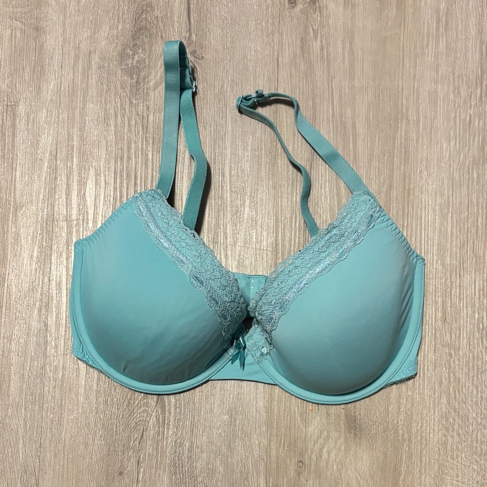 Tu Elegant Lace Trimmed Bra in Teal